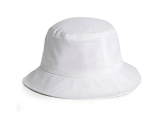 white bucket hat