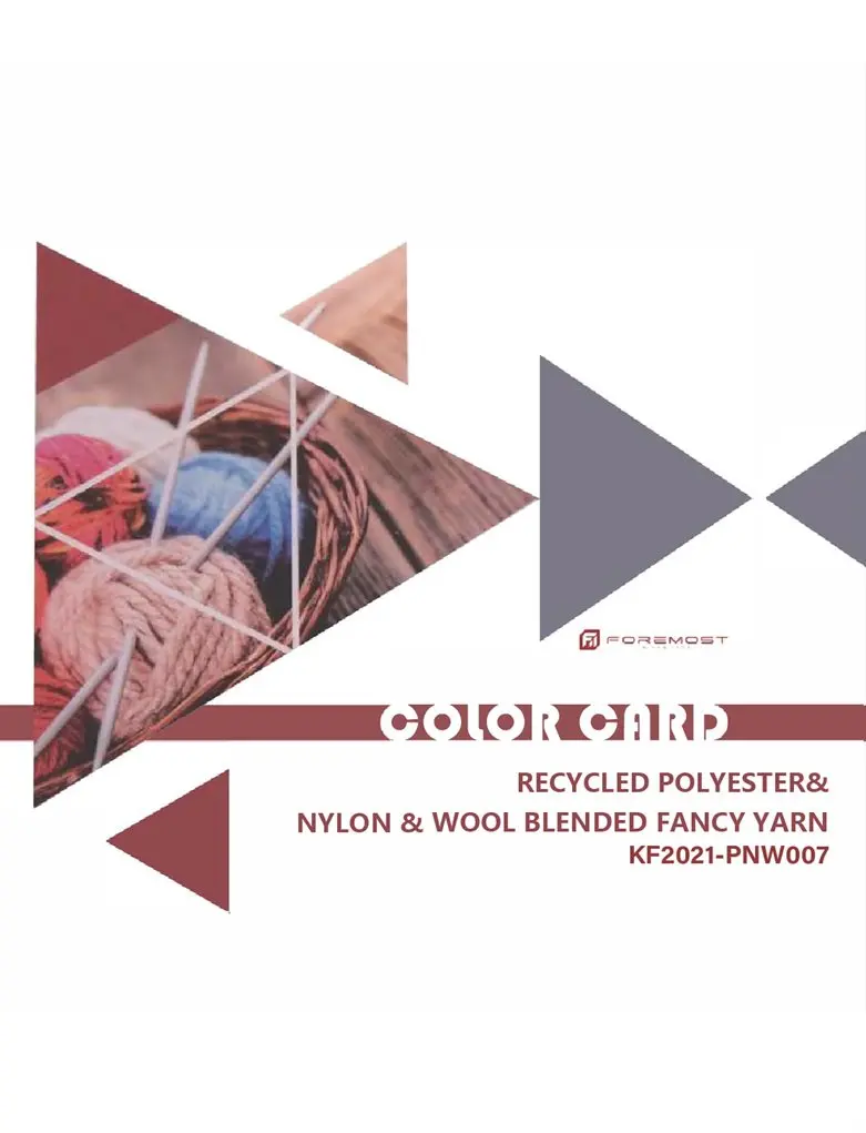 KF2021-PNW007 recyceltes Polyester & Nylon & Wolle Gemischtes Fancy Garn