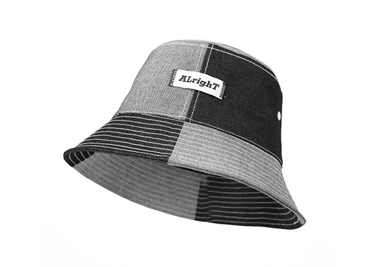 Kunden spezifische Jean-Denim-Eimer-Hüte mit Patch-Logo