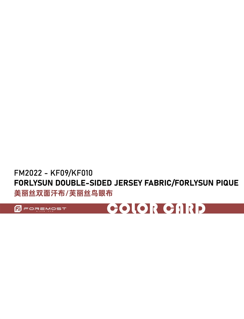 FM2022-KF09-KF010 Forlysun Doppelseitiges Jersey-Gewebe/Forlysun Pique